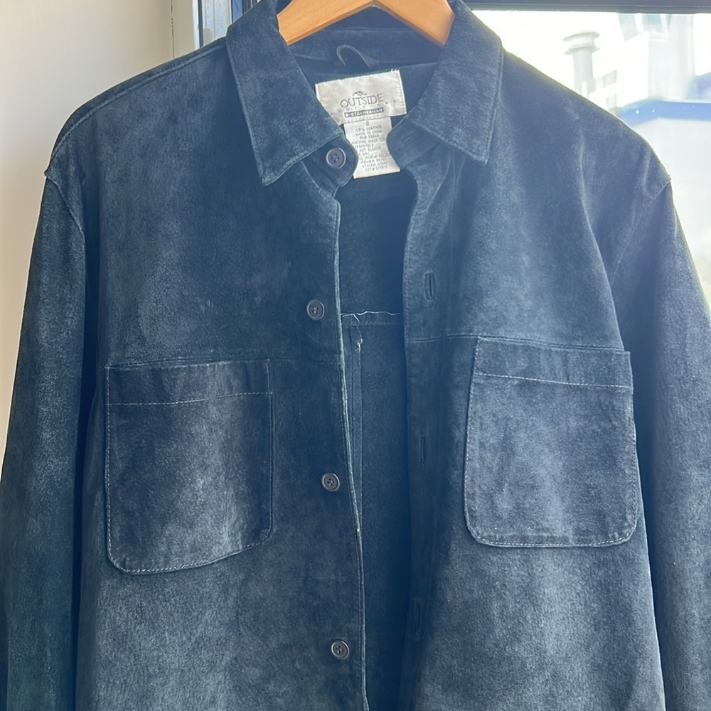 Black leather/suede jacket